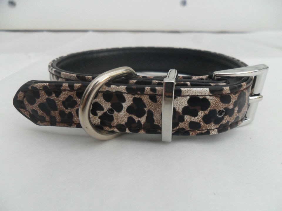 leopard dog collars in Collars & Tags