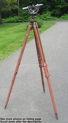   David White Transit Level Model 8300 With Wood Tripod For Surveying