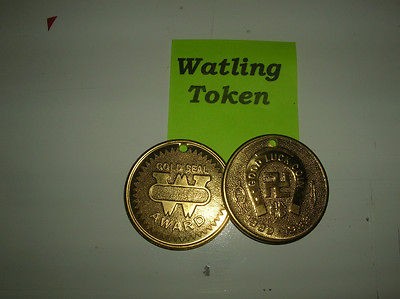 WATLING Gold Award Tokens Antique Slot Machine Gold Award Tokens (4 