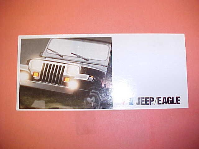   EAGLE RENAULT WRANGLER WAGONEER CHEROKEE COMANCHE BROCHURE CATALOG 87