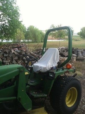 HEAVY DUTY WHITE COTTON CANVAS LAWN TRACTOR FARM TRACTOR ATV SEAT 