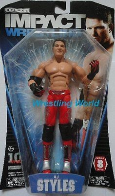 TNA Deluxe Impact 8 AJ Styles Wrestling Action Figure