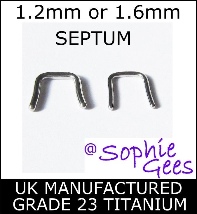 UK MADE GRADE 23 TITANIUM SEPTUM RETAINER KEEPER BARBELL NOSE BAR BODY 