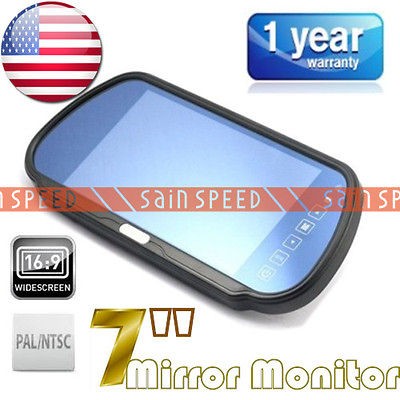 Car Rearview Mirror Monitor DVD VCR VCD Backup Camera HD Wide 