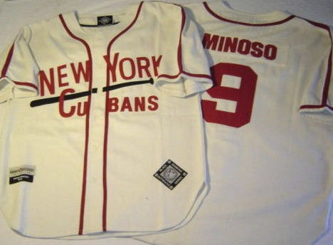 White Sox Minnie Minoso Throwback # 9 NY Cubans Jersey