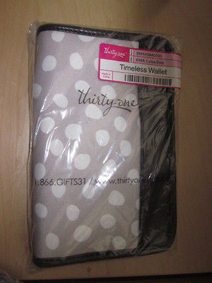 THIRTY ONE Gifts Thirtyone Timeless Wallet RETIRED NEW   Lotsa Dots