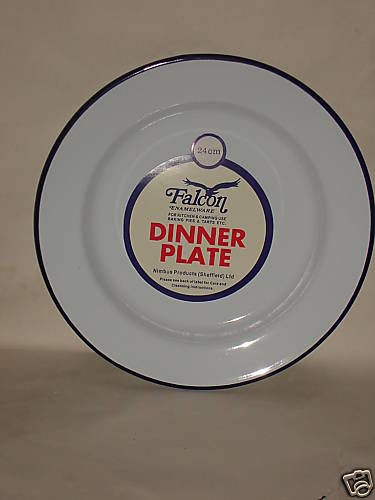 New Falcon Enamel Round Pie Dinner Plate Baking Dish Tin 24cm