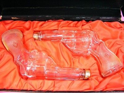 NANAS Vintage Barack Palinka Hungary Gun Liquor Bottle Set