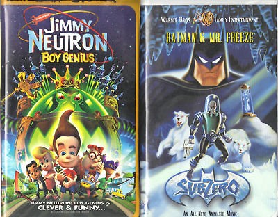 Jimmy Neutron Boy Genius & Batman & Mr. Freeze; 2 VHS