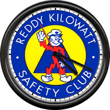 Reddy Kilowatt Electrician Utility Lineman Electrical Safety Sign Wall 