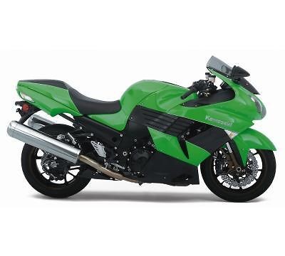   Kawasaki OEM Ninja ZX 14 (06 09) Green Center Tail Custom Paint Job