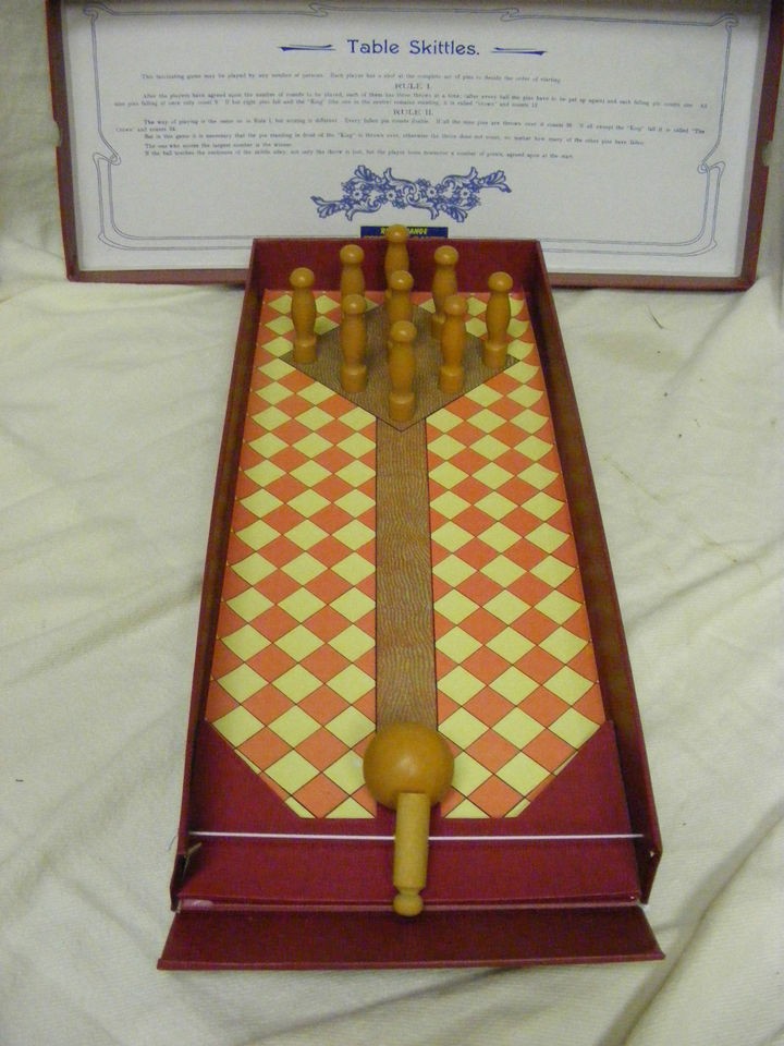   Top Skittles Classic Victorian Era Bowling Game Retro Parlor Toy New