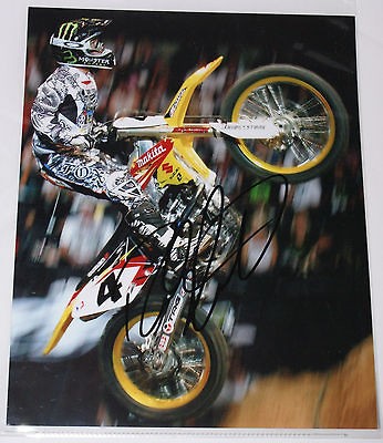 VINTAGE MOTOCROSS SUPERCROSS DIRTBIKE MX AMA SIGNED RICKY CARMICHAEL X 