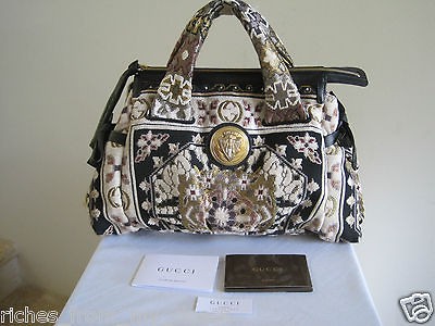 GUCCI Embroidered Tapestry Hysteria Satchel Bag Handbag