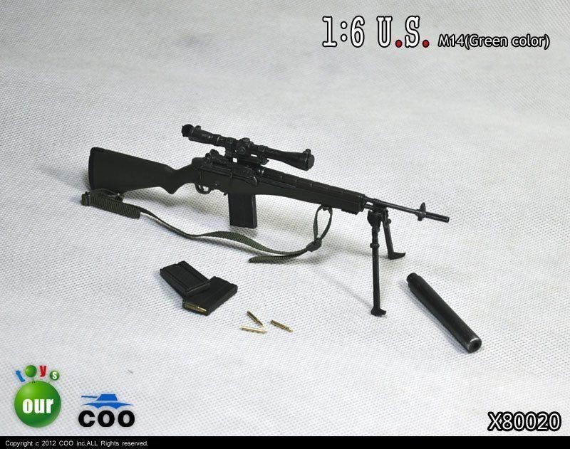 scale COO MODEL X80020A US MODERN WEAPON M14A1 SNIPER RIFLE GREEN