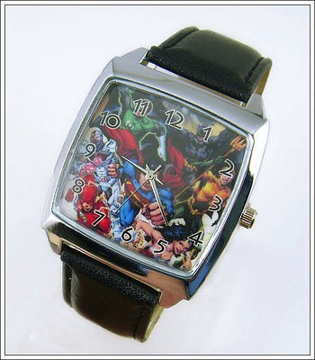 DC SUPER HEROES JUSTICE LEAGUE BATMAN SUPERMAN WRIST STEEL WATCH ZZY