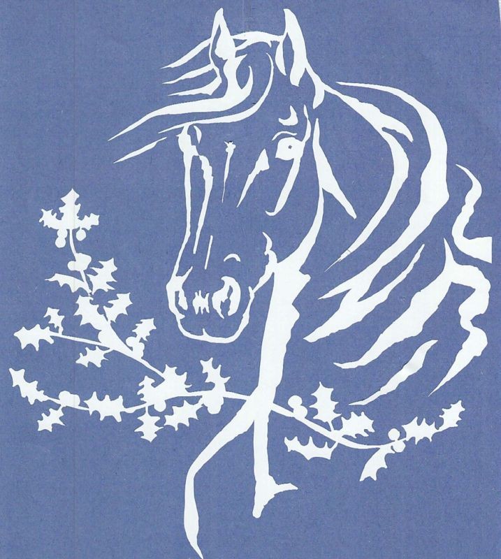 WINDOW, VEHICLE, TRAILER, 4 WHEELER HORSE VINYL DECAL