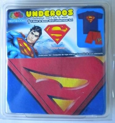 BOYS FRUIT OF THE LOOM UNDEROOS SUPERMAN NEW SEALED SIZE 6 