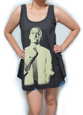 Eminem Slim Shady Rapper DJ PARTY POP WOMEN DRESS Tank TOP T SHIRT 