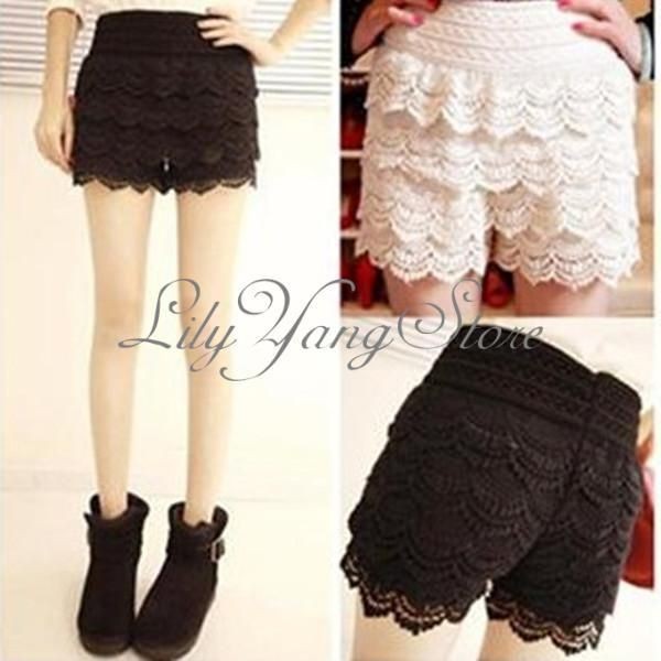   Layer Under Safety Lace Shorts Tiered Skorts Pants Skirt Leggings