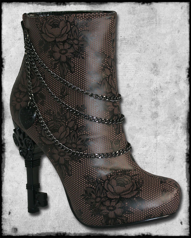 TOO FAST BROWN BLACK UNLOCK THIS STEAMPUNK VICTORIAN KEY HEEL CHAIN 