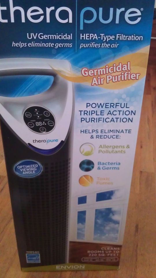 New Therapure Uv Germicidal Air Purifier, Hepa Type, Photo Catalyst 