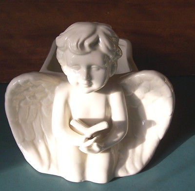 Vintage Cherub Pottery Planter