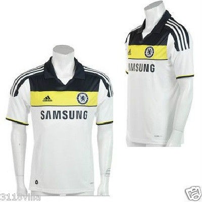   CF CHELSEA Mens Soccer Football White Jersey XL   UEFA Champions 2012