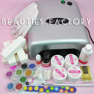 Best Seller 36W UV Gel Nail Curing Dryer Lamp Light Glitter Gel Kit 