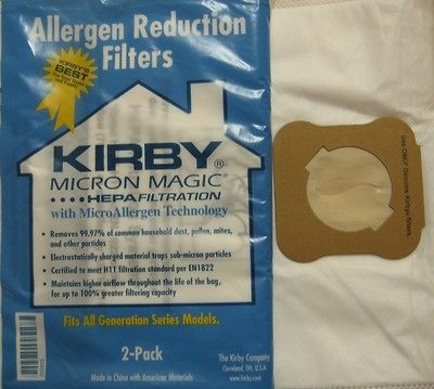 Kirby Vacuum Sentria & G Cloth HEPA MM Bags 2 in a pack 205803