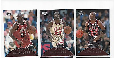 1997 98 UPPER DECK MICHAEL JORDAN AIR TIME DEPARTURE/ARRIVAL LOT OF 3 