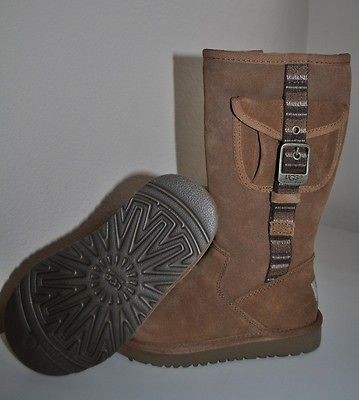 UGG Australia RETRO CARGO Chestnut 1968 Kids Boots Sz 10 USA / EU 27 