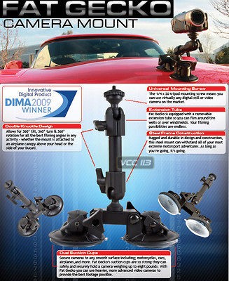   DDMOUNT SUCTION Fat Gecko Double Knuckle Dual Suction Cup Camera Mount