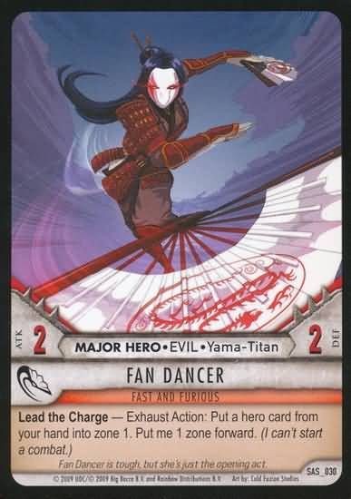 Huntik Fan Dancer Card New SAS_030 Fast and Furious Major Hero Evil 