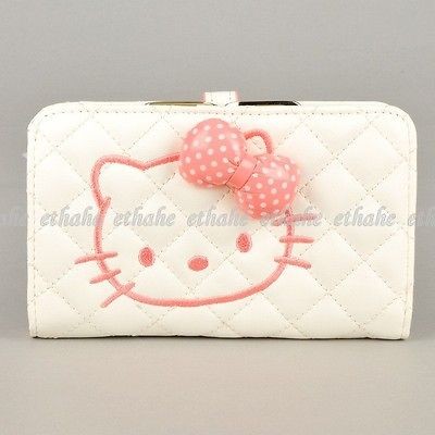 Hello Kitty Clutch Wallet Bifold Purse White SGEJX