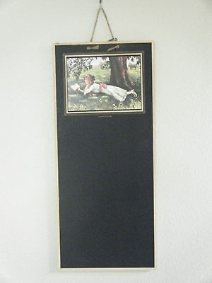 Vintage Art on USA made Chalkboard Message Board Black Board VAD 2 