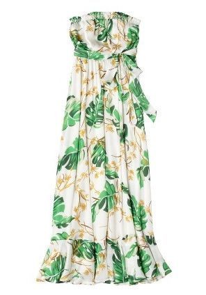   Webster at Target Strapless Maxi Dress   Wallpaper Print Cream Floral