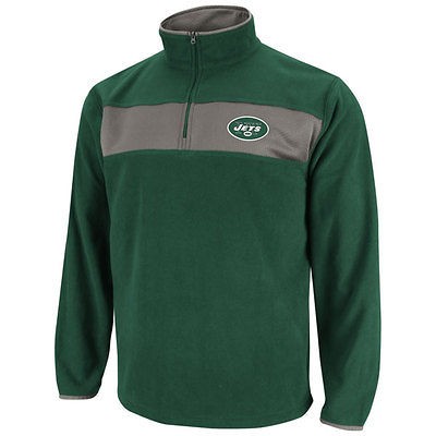   York Jets Fade Route III 1/4 Zip Micro Chiller Fleece Pullover Jacket