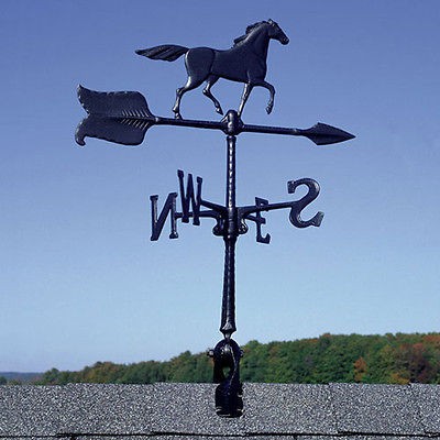 WHITEHALL 24 IN HORSE ACCENT WEATHERVANE   BLACK