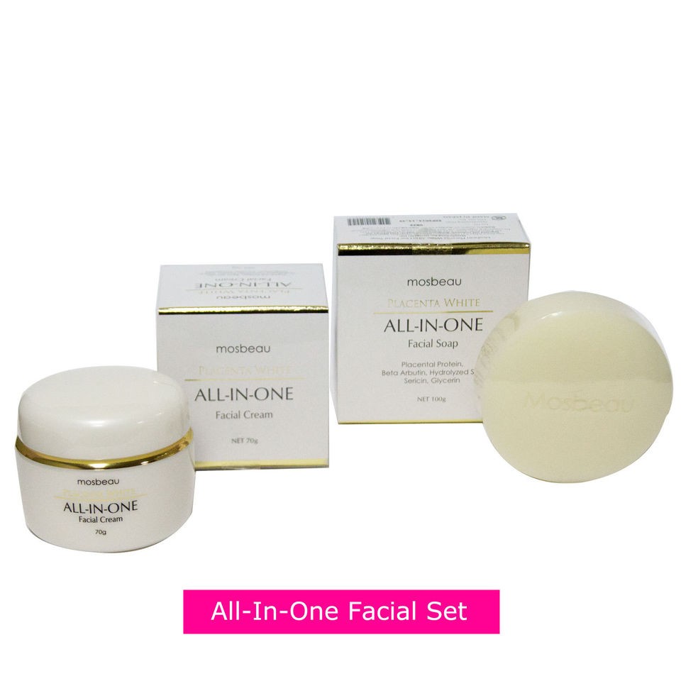   Mosbeau Placenta White Facial Cream & Soap   2pc Whitening Set  SALE