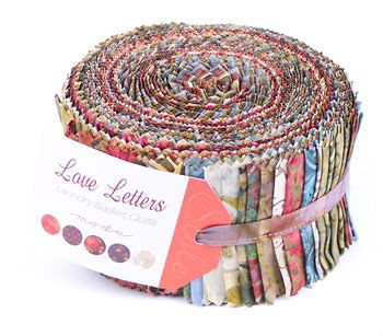 JELLY ROLL~LOVE LETTERS~40 2.5​ STRIPS~MODA BATIKS FABRIC~LAUNDRY 