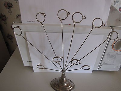 silver wire picture stand with 10 holders