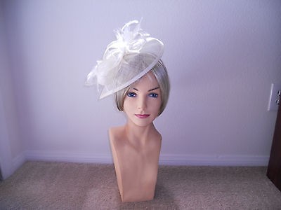   fascinator cream fascinator Kentucky derby hat wedding hat church hat