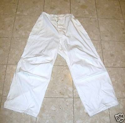 ARMY SNOW CAMO PANTS (OVERWHITES)   MED/REG   VG COND