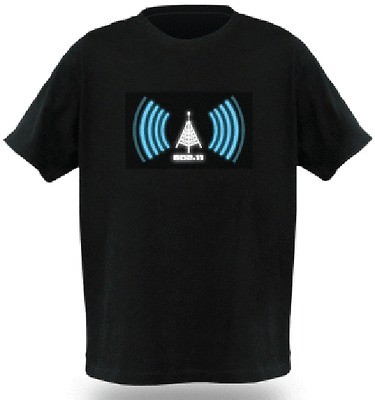 WIFI 802.11 SEEKER FINDER DETECTOR LOCATOR LED T SHIRT