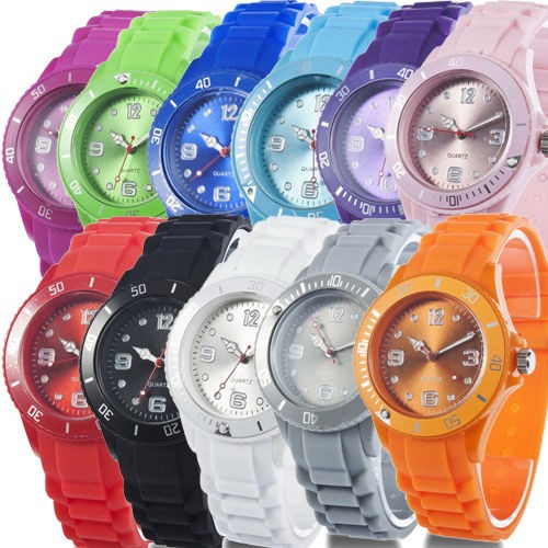   Stylish Silicone Wrist Watch Jelly Strap Unisex Men Lady Girl Gifts