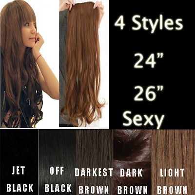   curly wavy straight 5 clips in on hair extensions one pcs YZ top New