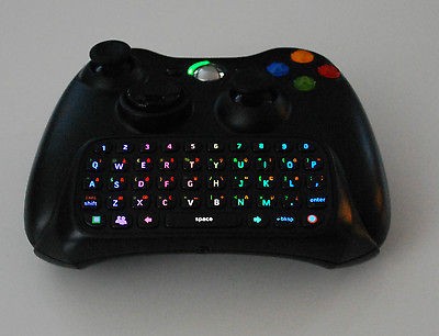 Xbox 360 Custom LED Black Chatpad for Xbox 360 Controller, Multi Color 