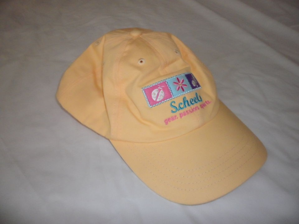 NWOT SCHEELS GEAR PASSION SPORTS CAP HAT WOMENS YELLOW OSFA