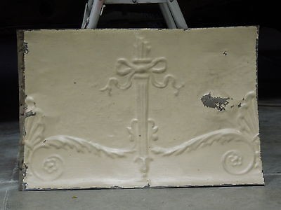 Old Antique ( Metal ) tin ceiling tile 24x16 bowed Torch